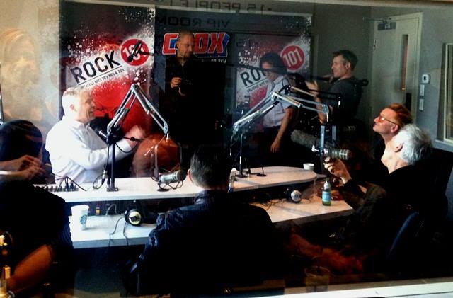 U2 in studio at Rock 101.