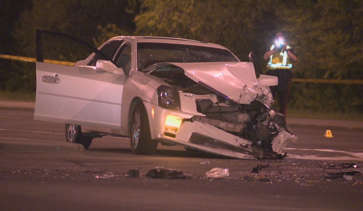 Police respond to reports of gunshots and collision in north Edmonton