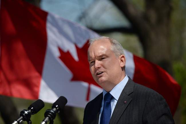 Veteran Affairs Minister Erin O'Toole makes an announcement at a press conference in Ottawa on Tuesday, May 12, 2015. 