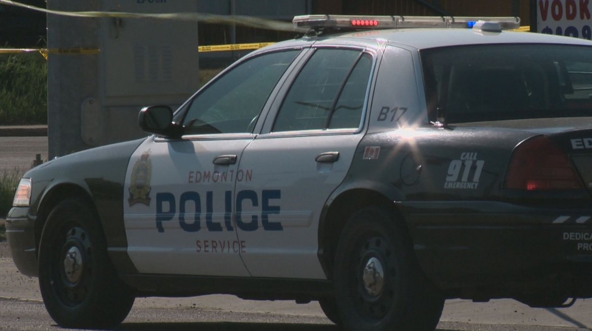 Edmonton police shut down a busy intersection as they investigated a suspicious package, Thursday, May 28, 2015. 