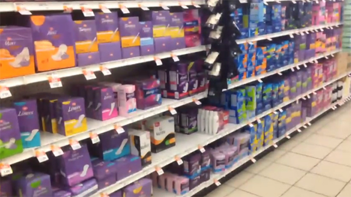 The government gave notice Thursday that the federal portion of the tax on feminine hygiene products will be removed as of July 1.