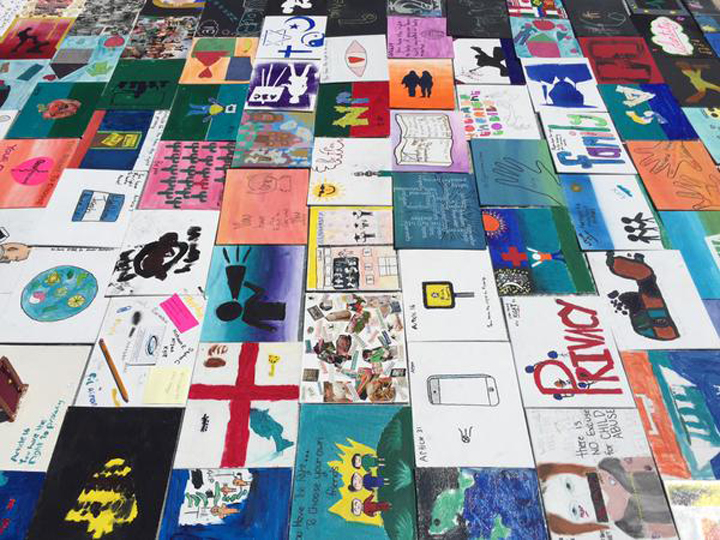 VIDEO, PHOTOS: Massive human rights mosaic created by Winnipeg kids ...