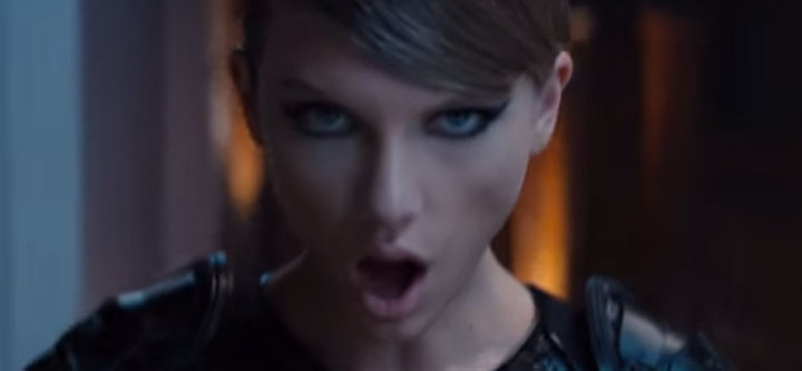 Taylor Swift, pictured in the video for 'Bad Blood.'.