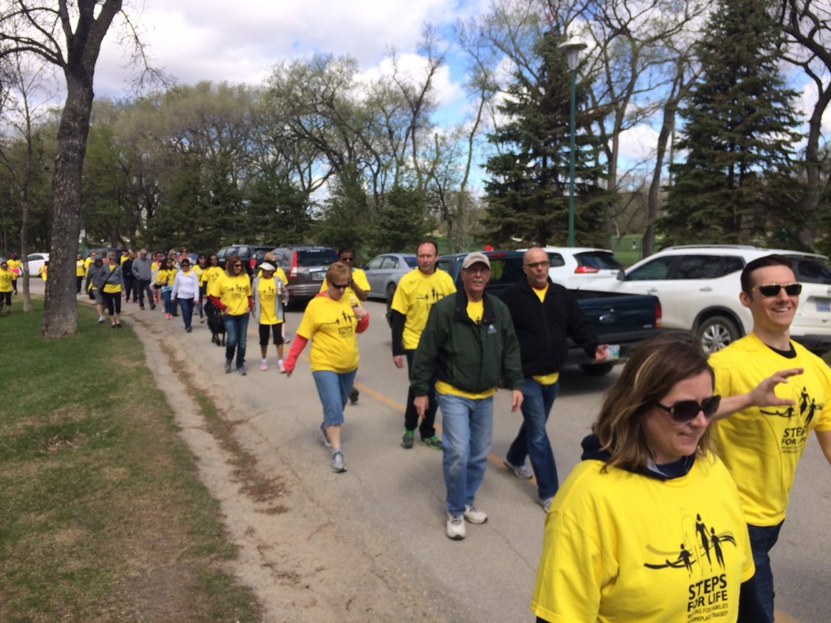 Hundreds of people walked Sunday to raise money for families suffering from the loss of loved ones on the job.