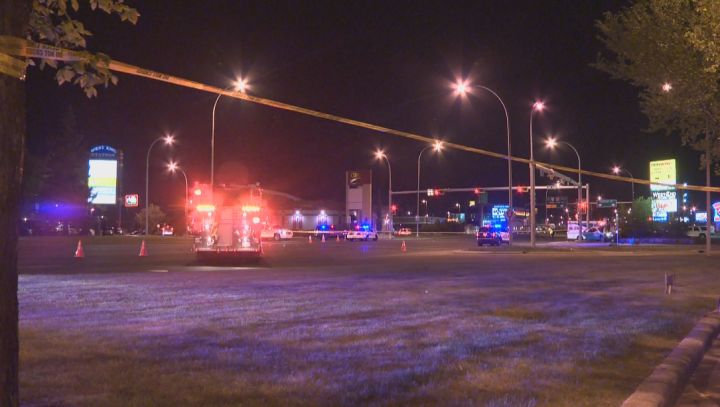 Police investigate a three-vehicle collision in the area of 100 Avenue and 170 Street Friday, May 22, 2015.