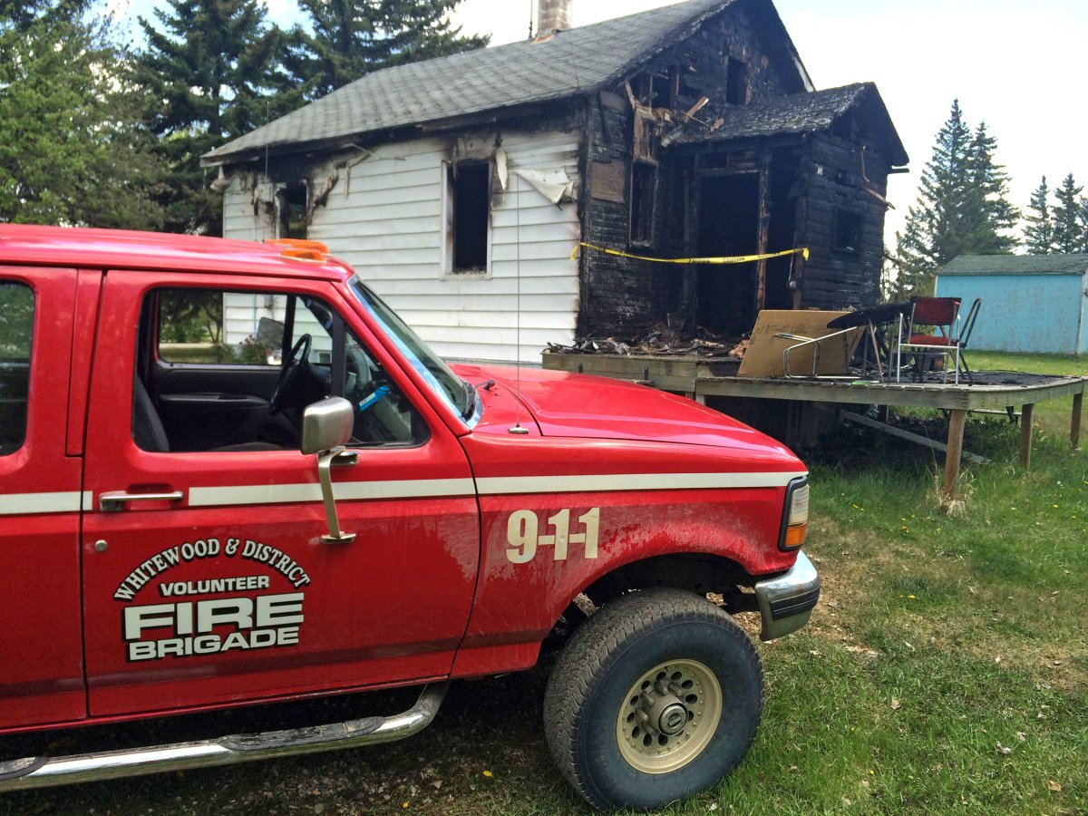 Three men were sent to hospital - one with serious injuries - after a fire in Whitewood, Sask. Thursday afternoon.
