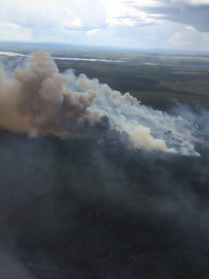 Fire behaviour that occurred on northern flank of the Little Bobtail Lake wildfire. Even with some recent precipitation, this fire is still displaying aggressive behaviour at times. 