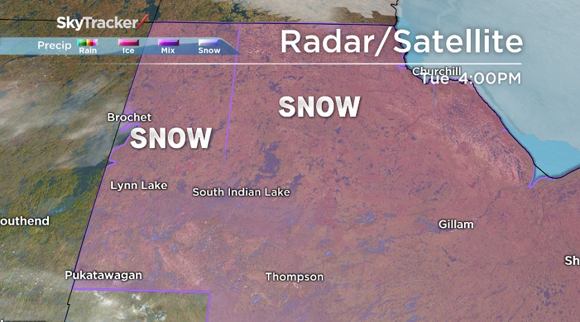 Northern Manitoba is under a spring storm watch. 