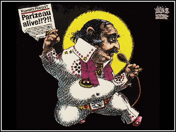 Former Quebec premier Jacques Parizeau portrayed by Montreal political satirist Aislin in 1984.