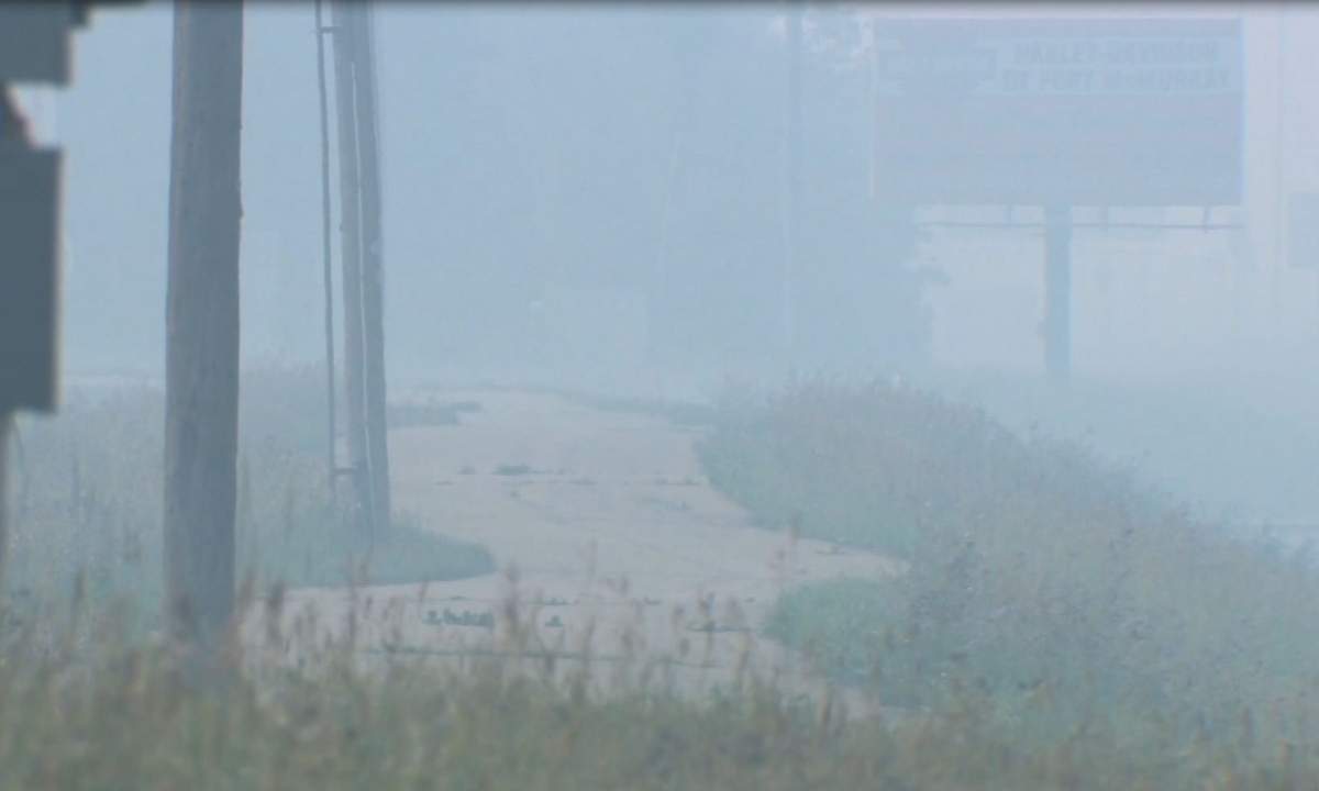 Haze over Fort McMurray on Monday, June 29, 2015.