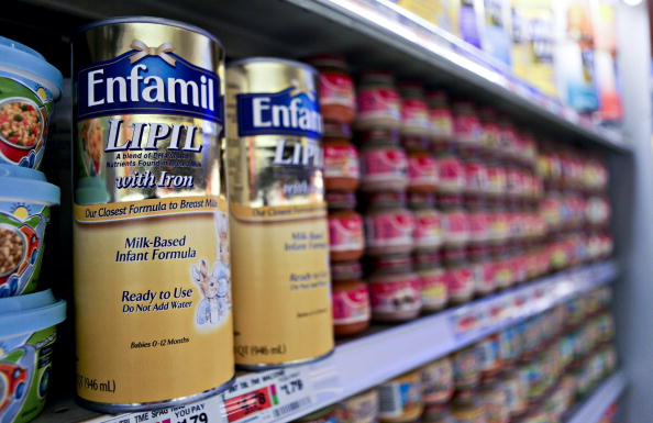 Enfamil infant formula, made by Mead Johnson Nutrition Co., sits on display in a supermarket in New York, U.S., on Friday, Feb. 6, 2009.