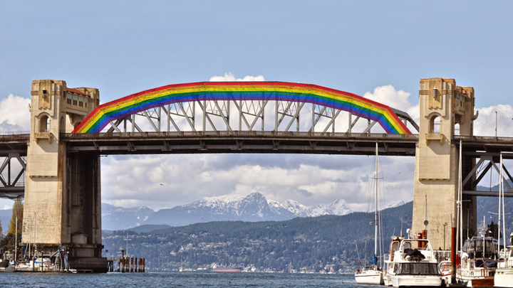A group of Vancouverites want to turn the Burrard Street bridge into the world's biggest Pride flag.