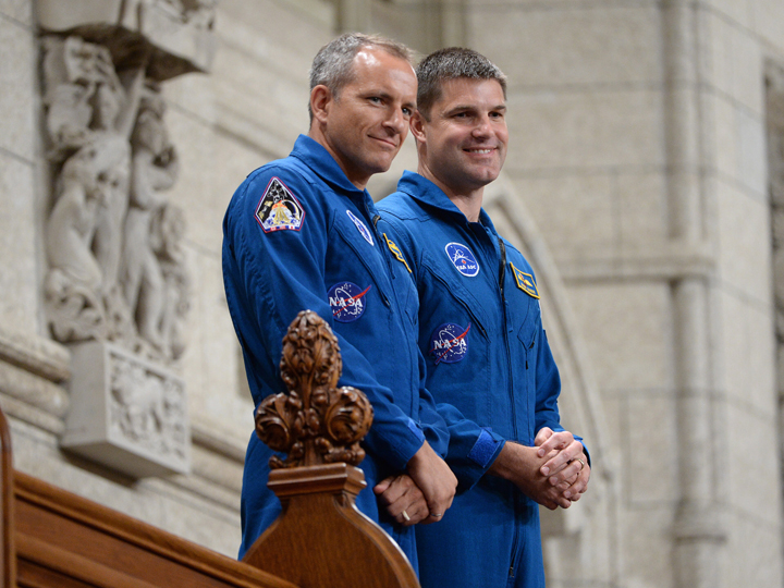 Canadian astronauts Jeremy Hansen and David Saint-Jacques