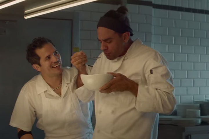 John Leguizamo and Bobby Cannavale in a scene from 'Chef.'.