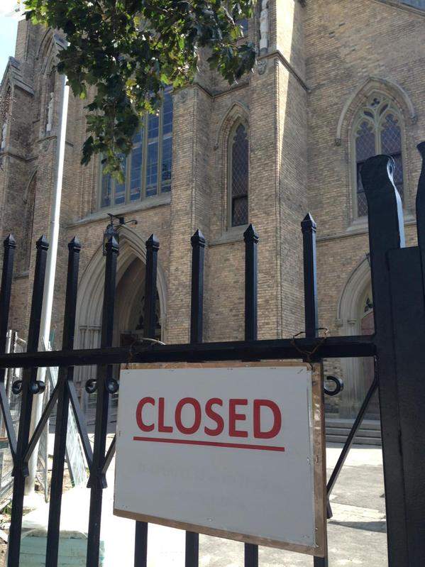 St. Michael's Cathedral is shutting its doors until September 2016 due to structural issues.