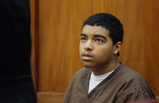 Marc Wabafiyebazu, 15, of Ottawa, is seen in court during his bail hearing in Miami on Friday, May 29, 2015. 