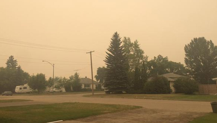 Smoke in Watrous from the wildfires in northern Saskatchewan.