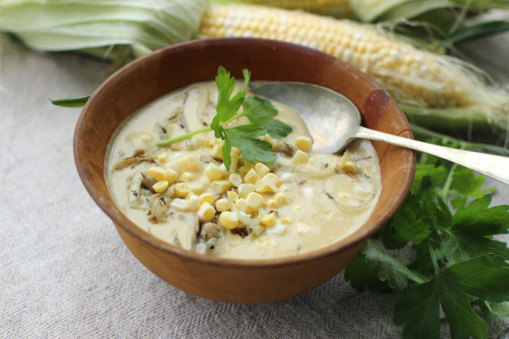 Making a richer corn chowder with help from sunflower seeds