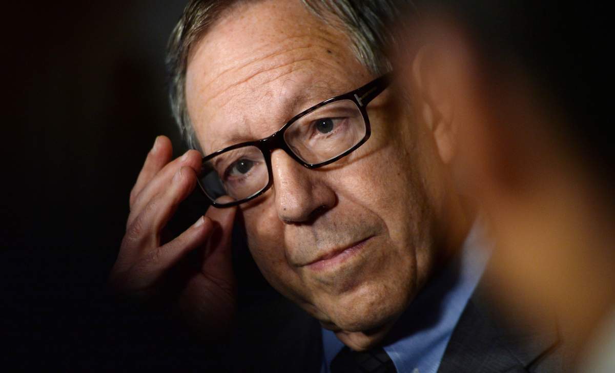 Liberal MP Irwin Cotler holds a press conference in the foyer of the House of Commons in Ottawa on Thursday, March 26, 2015 to discuss the Liberal Party amendments to Bill C-51. THE CANADIAN PRESS/Sean Kilpatrick