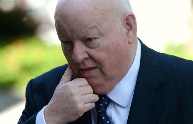 Suspened Senator Mike Duffy arrives to court in Ottawa on June 15, 2015. A forensic accountant is expected to take the stand today as the Sen. Mike Duffy trial in Ottawa marches on. Mark Grenon is the Crown's expert witnesses on the money trail around Duffy's expenses.