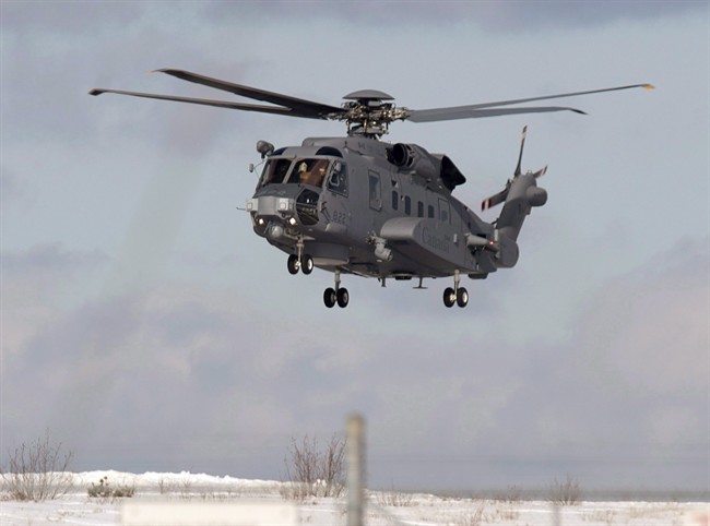 A CH-148 Cyclone maritime helicopter is seen during a training exercise at 12 Wing Shearwater near Dartmouth, N.S. on March 4, 2015.