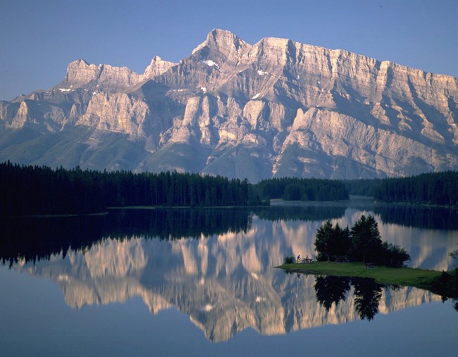 A view of Two Jack Lake in Banff National Park is shown in this undated handout photo. 
