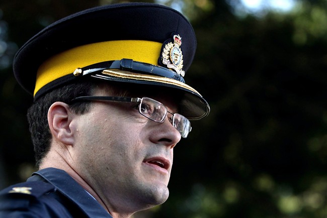 RCMP Insp. Tim Shields speaks to reporters in Vancouver, B.C., on Friday April 9, 2010. 