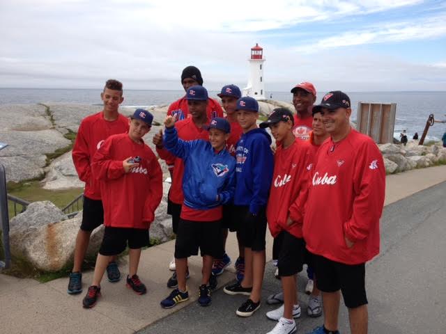 The baseball team from Cuba visited Peggy's Cove on Tuesday afternoon. 