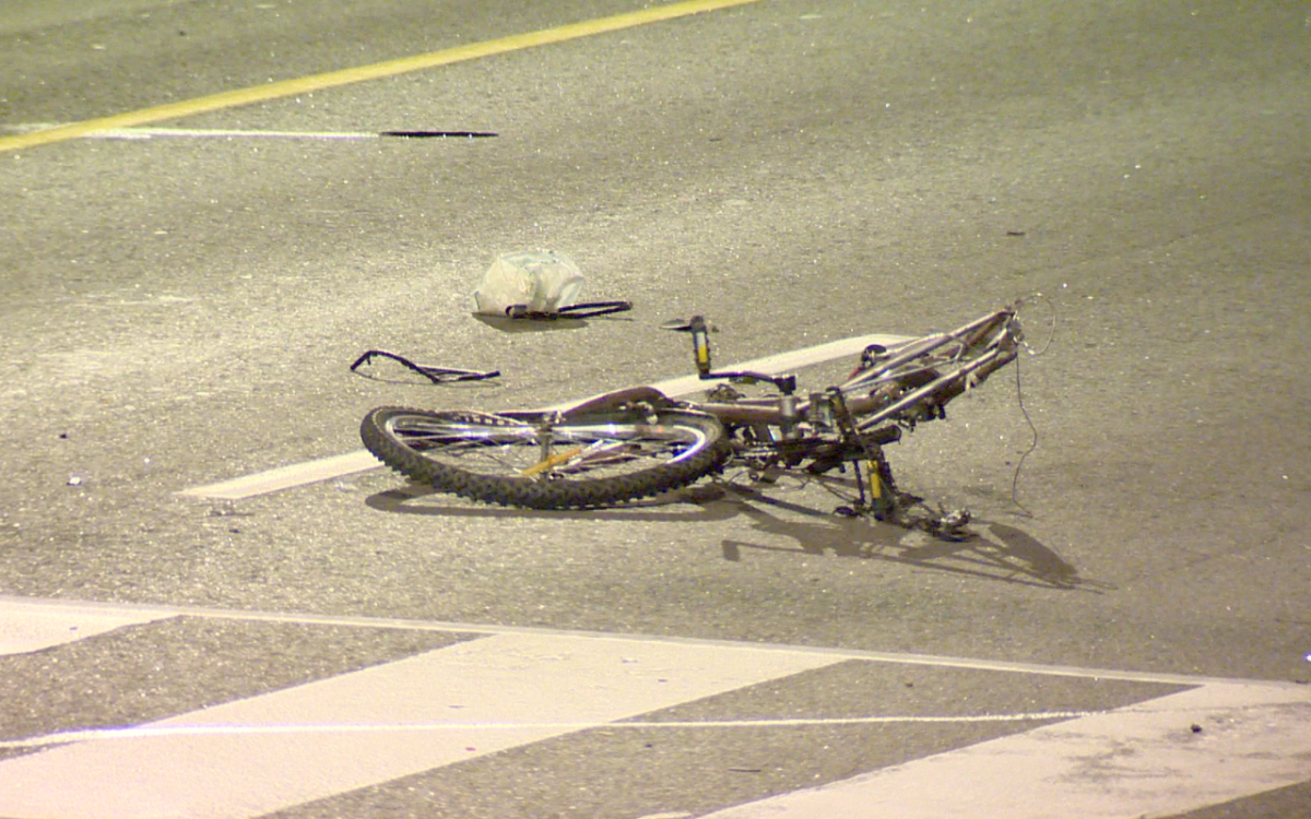 The cyclist was pronounced dead at the scene.
