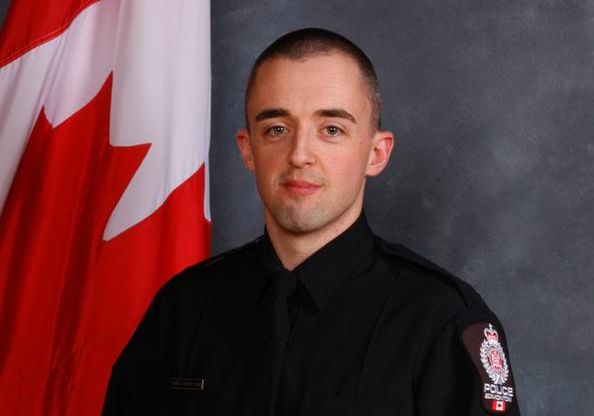 Const. Daniel Woodall, 35, was killed during a shooting Monday night in west Edmonton. 