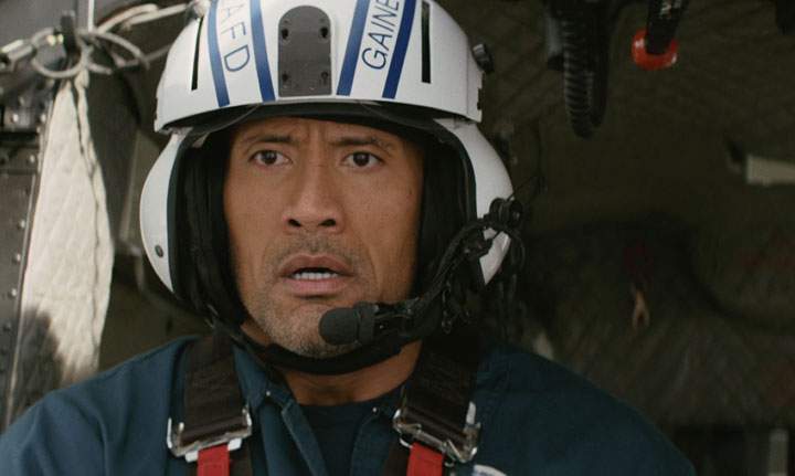 Dwayne Johnson, pictured in a scene from 'San Andreas.'.