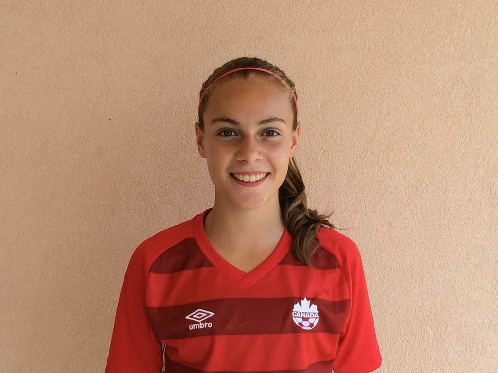 Emma Regan, 15-year-old member of the Whitecaps FC Girls Elite REX Program and the 2014 CONCACAF Girls’ U-15 Championship team that won gold