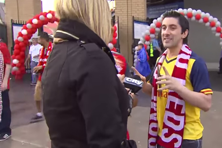 Shawn Simoes was fired after FHRITP was yelled at a television news reporter.