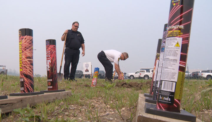 As people make their Canada Day plans, the Saskatoon Fire Department performs a demonstration on how to safely set off fireworks.