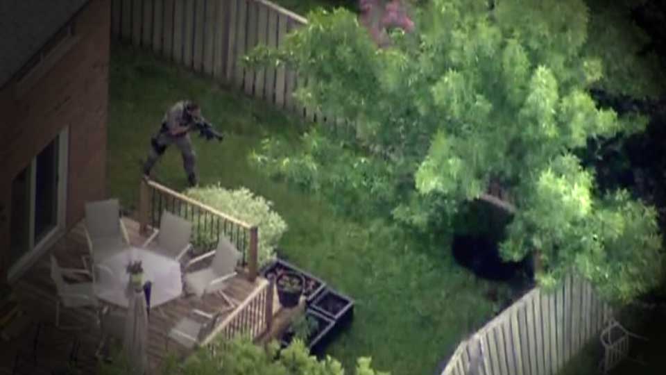 York Regional Police shoot and kill a black bear in Newmarket, Ont. on June 1, 2015.