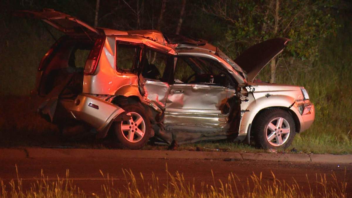 Emergency crews respond to a collision at Shaganappi Trail and Bowness Road N.W. on Thursday, June 26, 2015.