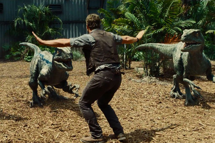 A scene from 'Jurassic World.'.