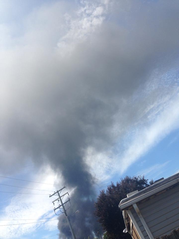 UPDATE: Fire crews extinguish large fire burning at Surrey plastics plant - image