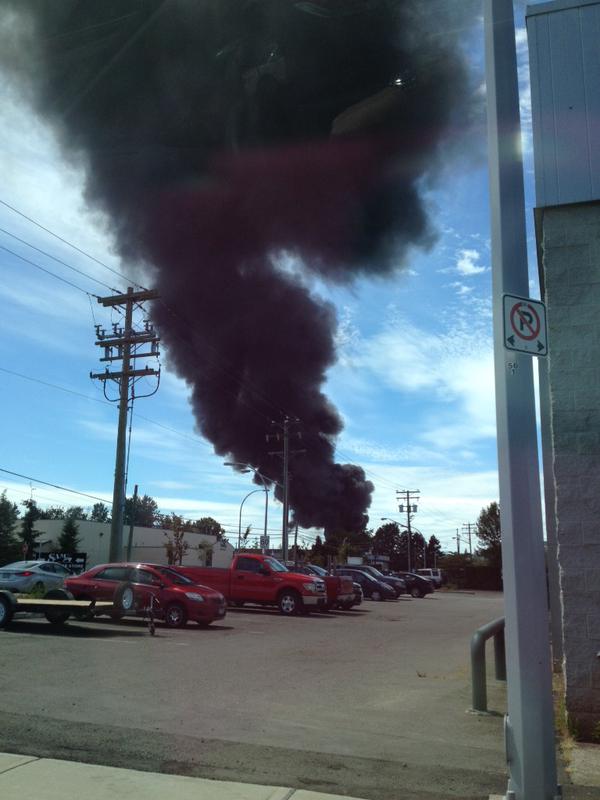 UPDATE: Fire crews extinguish large fire burning at Surrey plastics plant - image