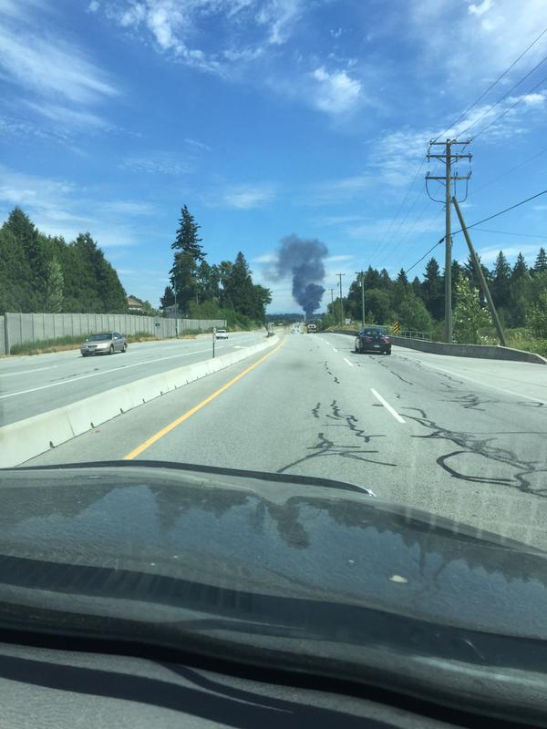 UPDATE: Fire crews extinguish large fire burning at Surrey plastics plant - image