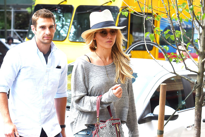 Jennifer Lawrence with bodyguard Greg Lenz, pictured on June 10, 2015.