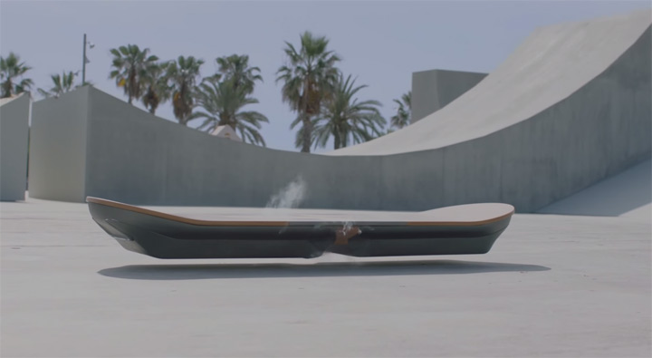 According to Lexus’ website, SLIDE uses magnetic levitation and liquid nitrogen cooled superconductors to hover. But the luxury auto maker hasn’t released any details beyond that.