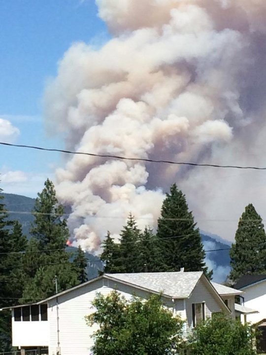 Cisco Road Wildfire south of Lytton 1,500 hectares in size, but no