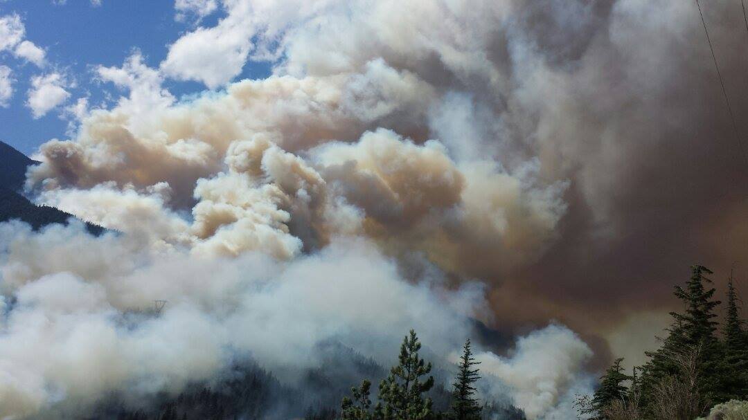 Cisco Road Wildfire south of Lytton 1,500 hectares in size, but no ...