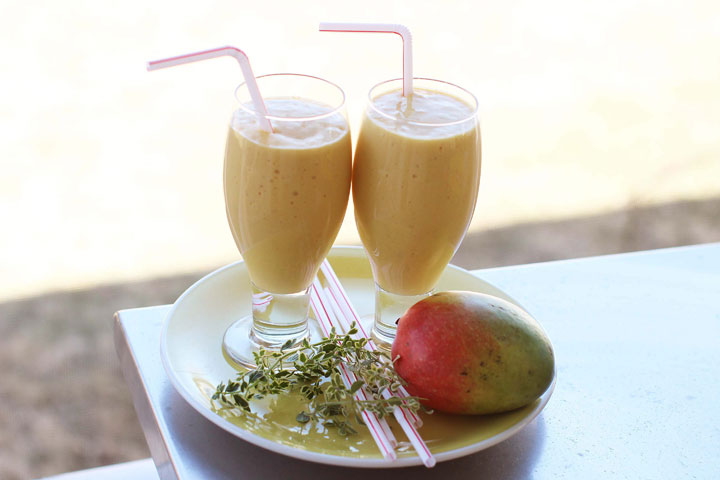 This April 13, 2015 photo shows mango lassi in Concord, N.H.