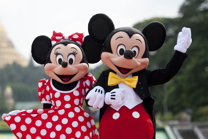 Minnie Mouse and Mickey Mouse.