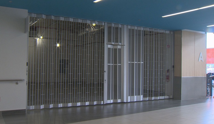 The hospital is in final negotiations with vendors, but for now the stores are completely empty.
