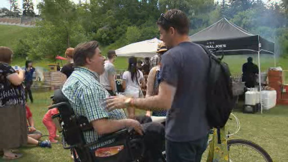 Federal Liberal candidate Kent Hehr at Saturday's 'Neighbour Day' celebrations.