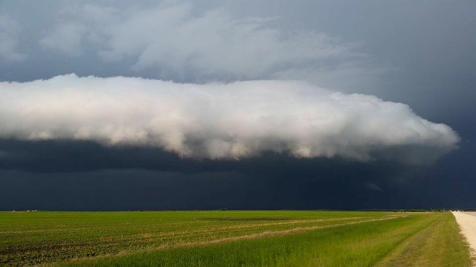 Storm clouds north of Stony Mountain.