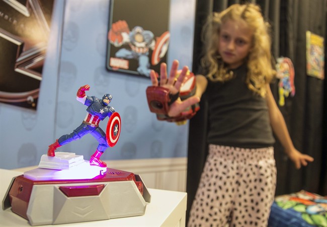 Disney is launching its new Playmation line of toys that combine high-tech wearable gadgets and old-school superhero role-playing to keep kids moving while engrossing them in sub-plots from “The Avengers,” “Star Wars” and “Frozen.” .
